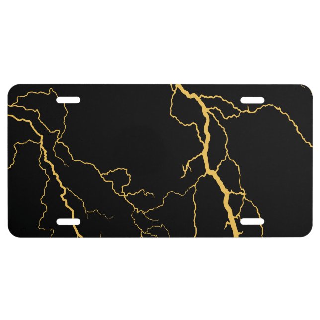 Lightning Bolts License Plate (Front)