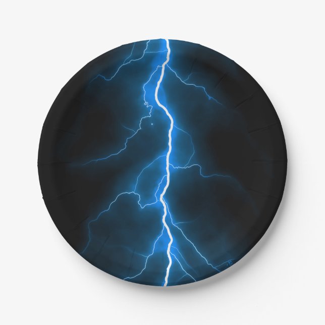 Lightning Bolts Paper Plates (Front)