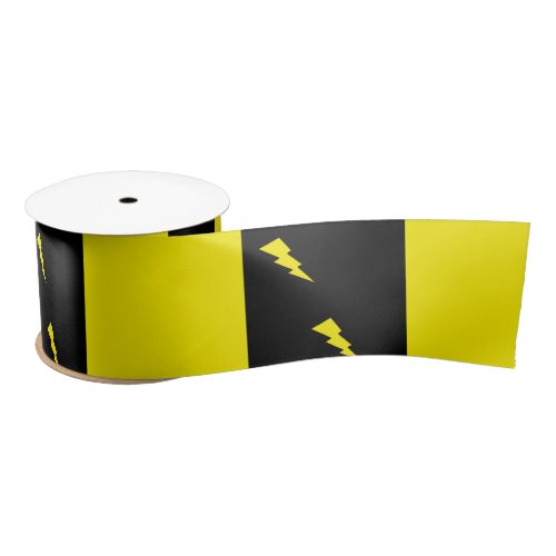 Lightning bolts pattern satin ribbon