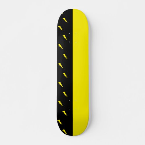 Lightning bolts pattern skateboard