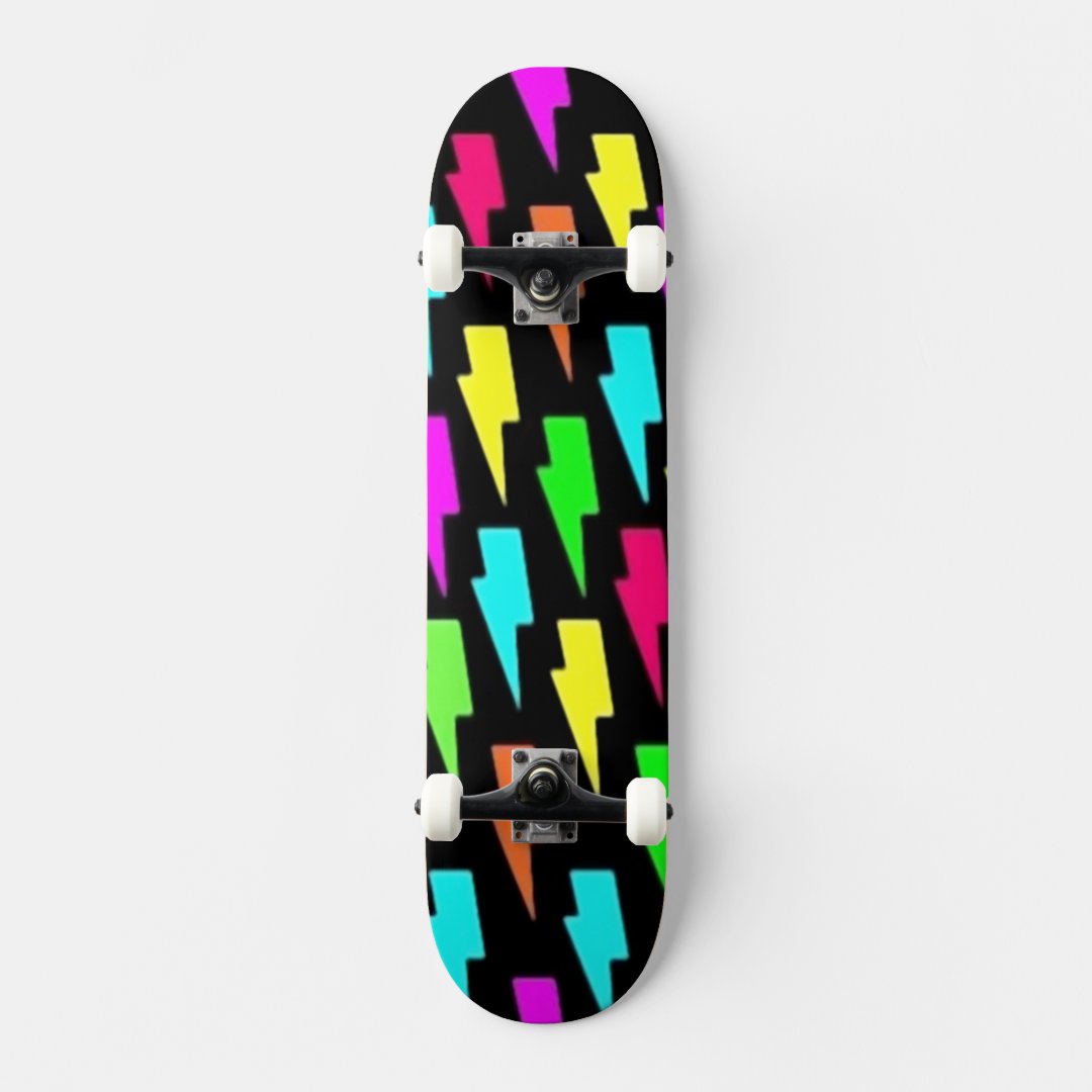 Lightning Bolts Skateboard Deck Zazzle