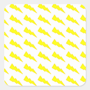 Lightning Bolts Square Sticker