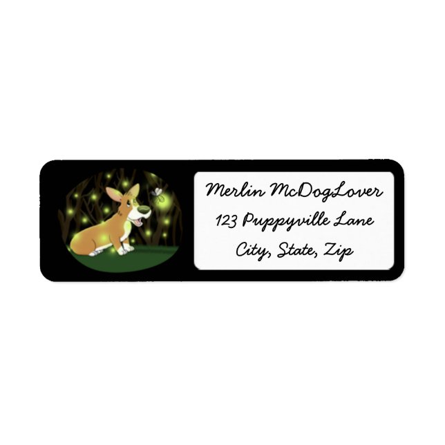 Lightning Bug Corgi Label (Front)