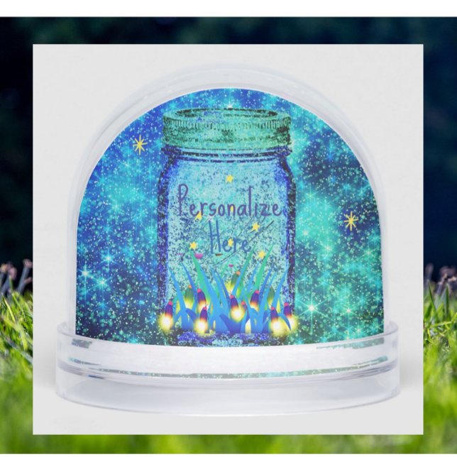 Lightning bug firefly mason jar summer photo  snow globe (Creator Uploaded)