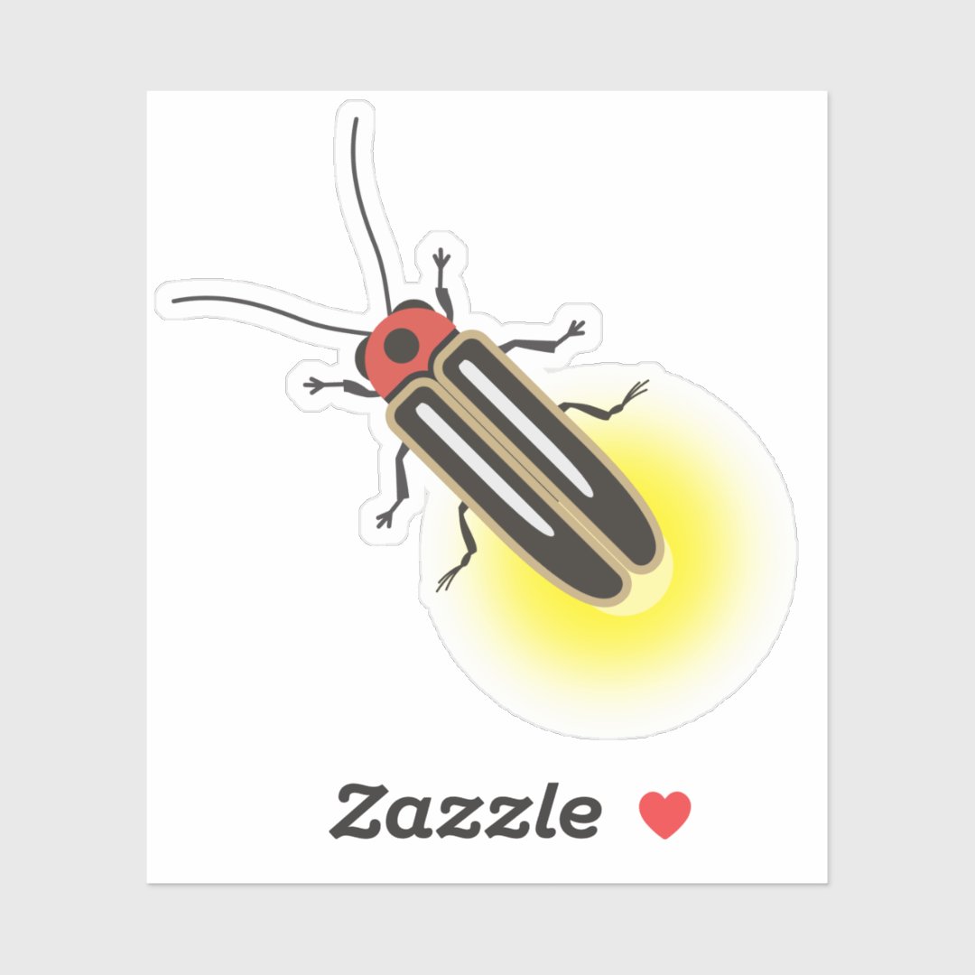 Lightning Bug Firefly Sticker Zazzle