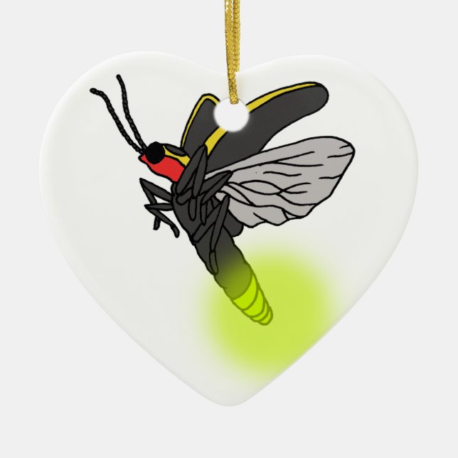 lightning bug flight 2 lit ceramic ornament (Front)