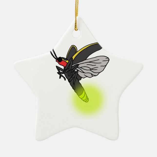 lightning bug flight 2 lit ceramic ornament (Front)