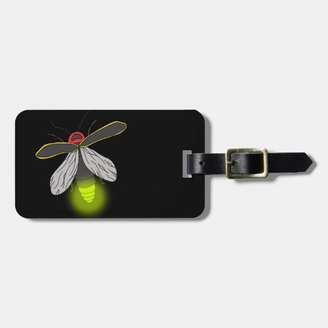 lightning bug flight lit luggage tag (Front Horizontal)