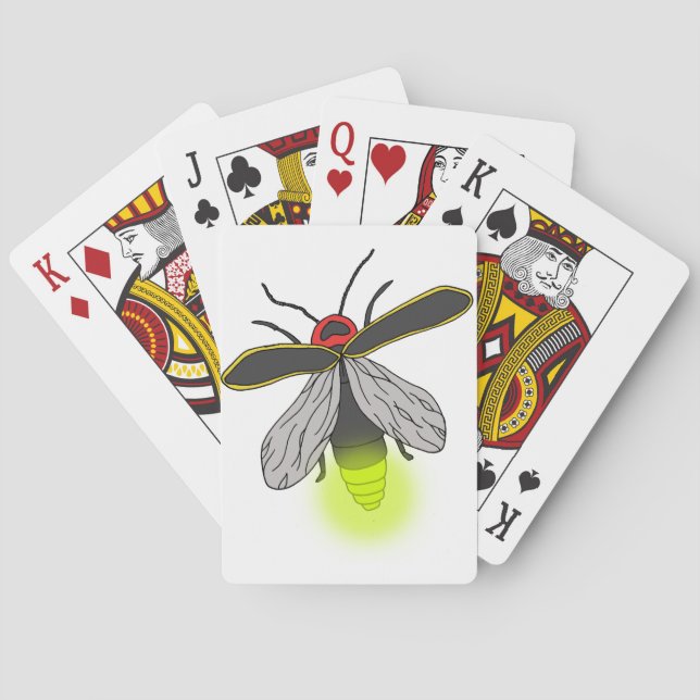 lightning bug flight lit poker cards (Back)