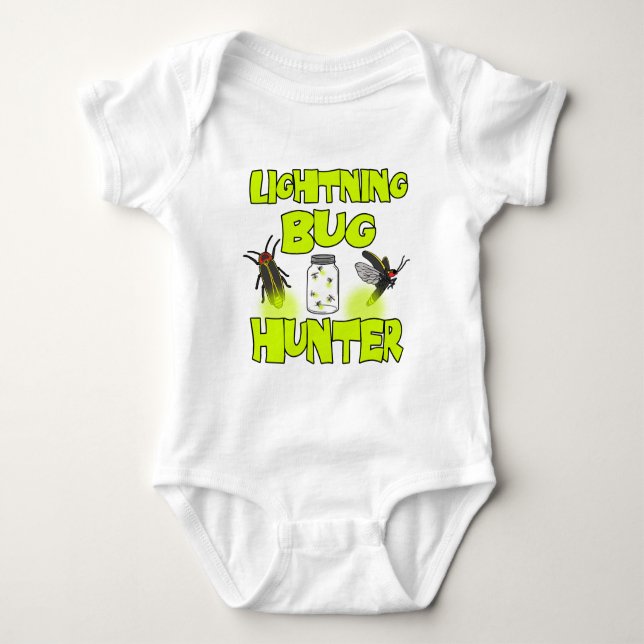 lightning bug hunter baby bodysuit (Front)