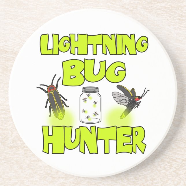 lightning bug hunter drink coaster (Front)