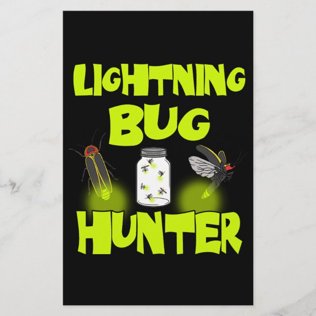 lightning bug hunter stationery (Front)