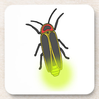lightning bug lit beverage coaster