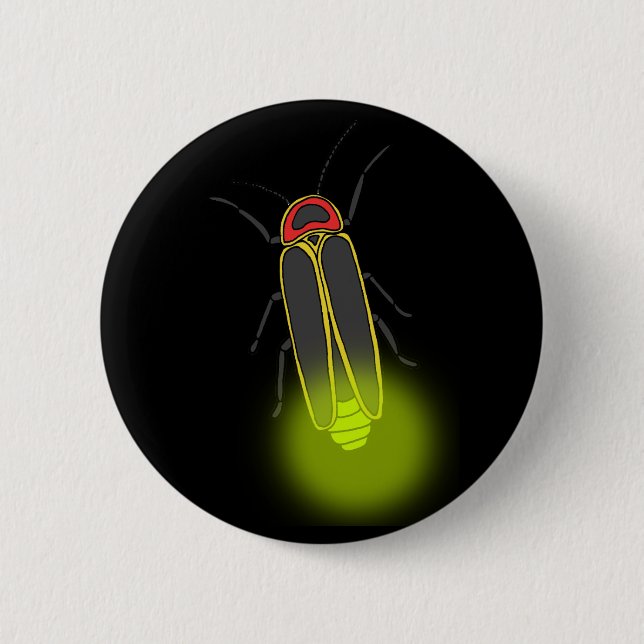 lightning bug lit button (Front)
