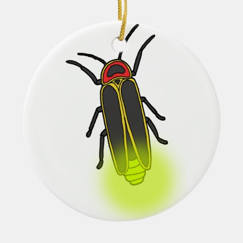lightning bug lit ceramic ornament