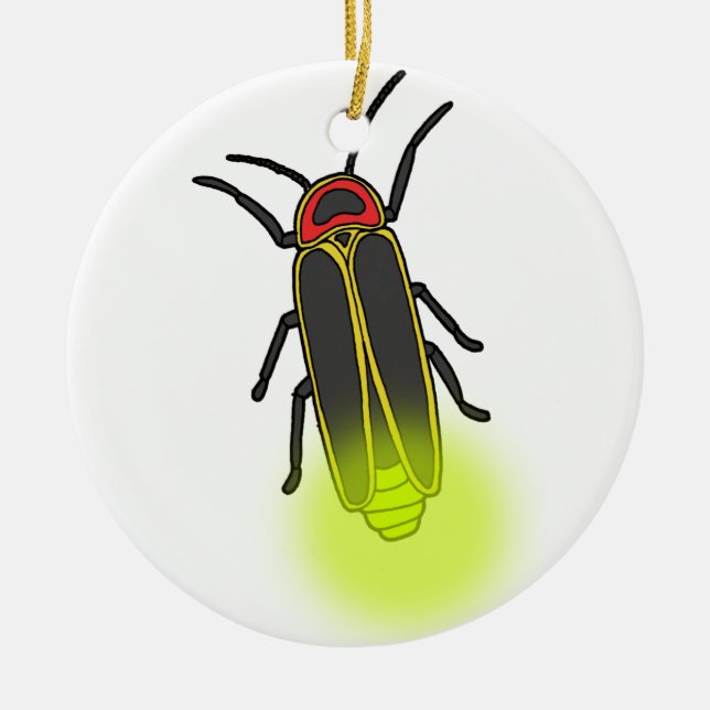 lightning bug lit ceramic ornament (Front)