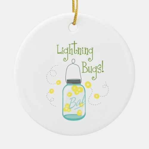 Lightning Bugs Ceramic Ornament