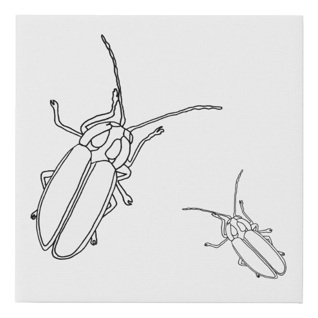 Lightning Bugs Outline Drawings to Paint on Canvas (Front)
