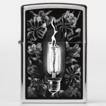 Lightning Bulb with Flame