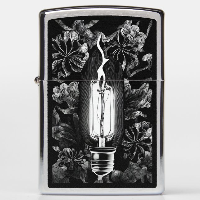 Lightning Bulb with Flame Zippo Lighter (Front)