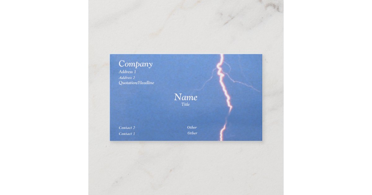 Lightning Business Card Zazzle