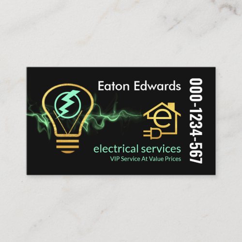 Lightning Charging Electric Bulb Business Card