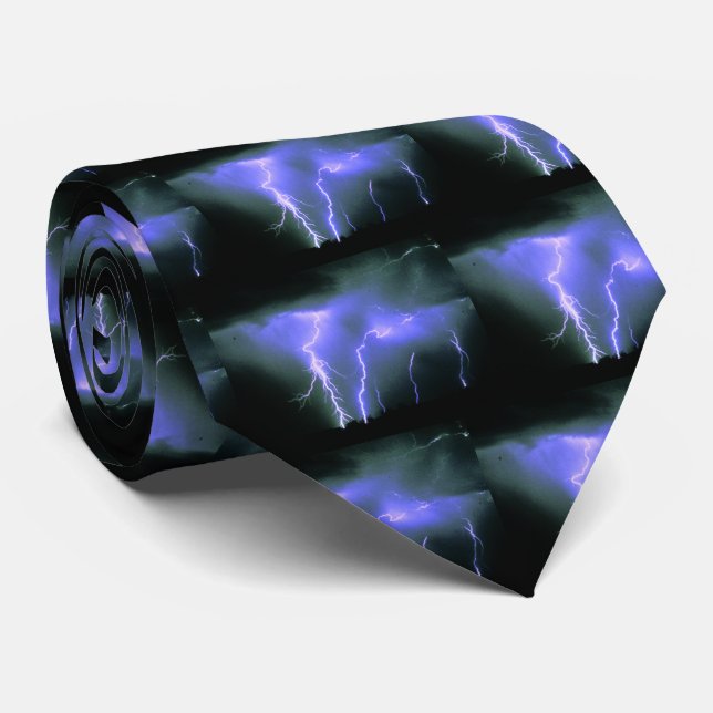 Lightning Charm Tie (Rolled)