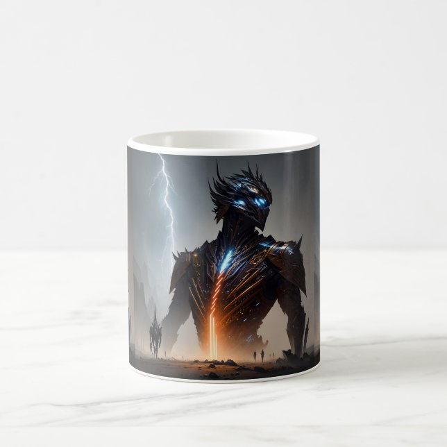 Lightning Cyborg Warrior Coffee Mug (Center)