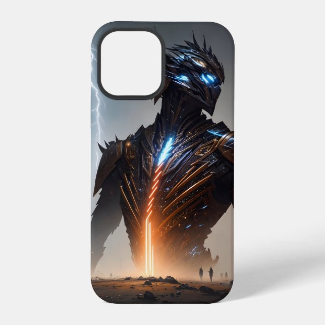 Lightning Cyborg Warrior iPhone Case (Back)