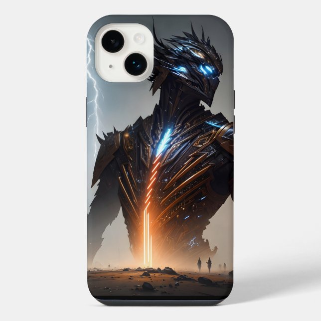 Lightning Cyborg Warrior iPhone Case (Back)