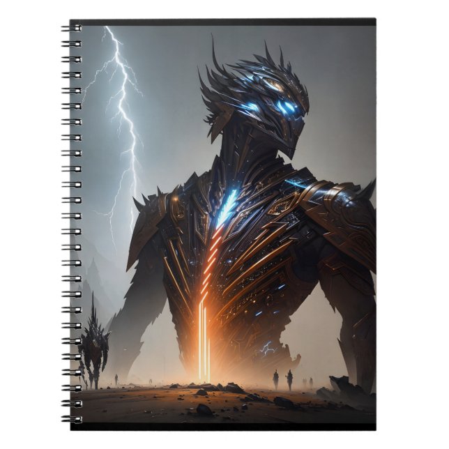 Lightning Cyborg Warrior Notebook (Front)