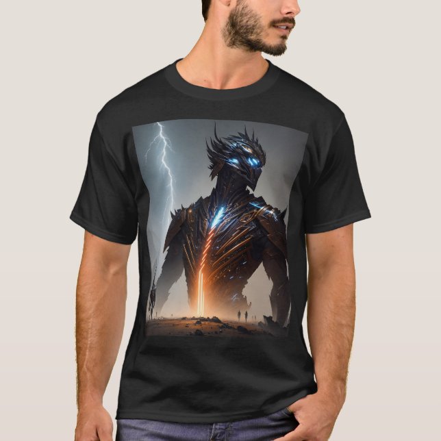 Lightning Cyborg Warrior T-Shirt (Front)