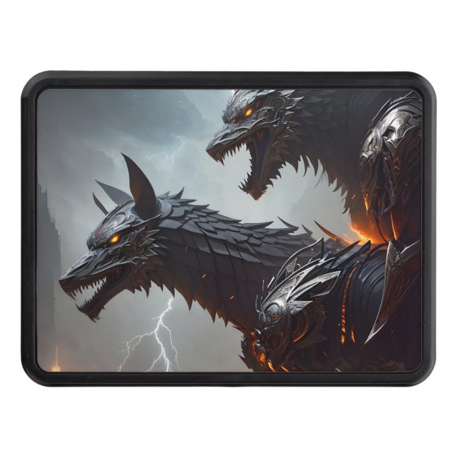 Lightning Cyborg Wolves Hitch Cover (Front)
