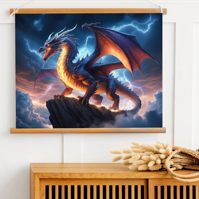 Lightning Dragon Fantasy Wall Art on Acrylic Print (Creator Uploaded)
