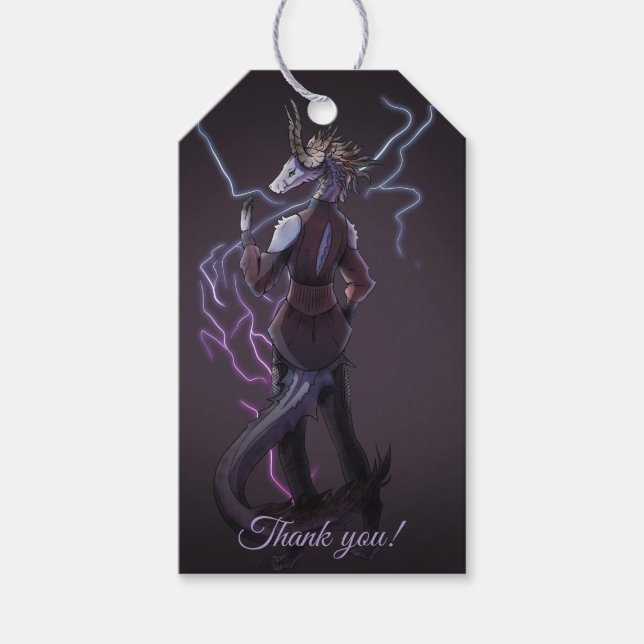 Lightning Dragon Gift Tags (Front)