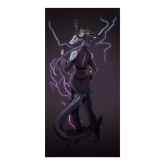 Lightning Dragon, light dragon Poster