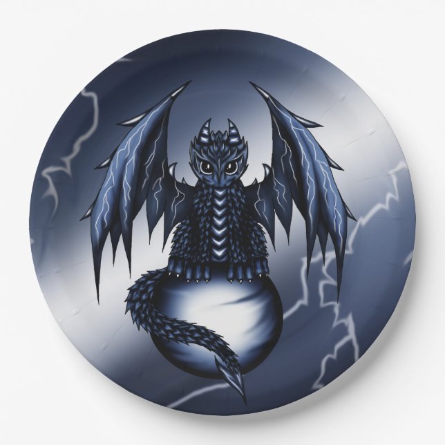 Lightning Dragon Paper Plates (Front)