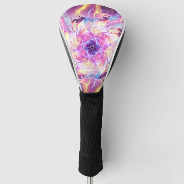 Lightning Fire Ball Blast Golf Head Cover (Front)