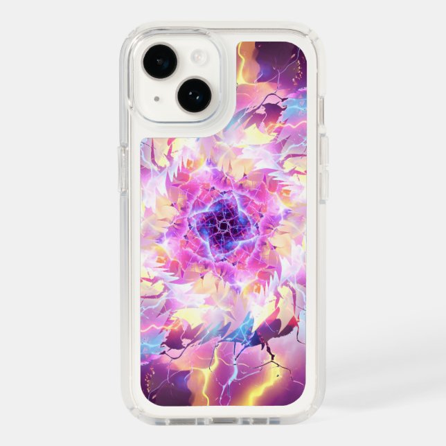 Lightning Fire Ball Blast Speck iPhone Case (Front)