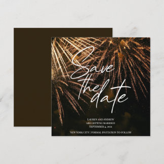 Lightning Fire Save The Date Wedding Invitation