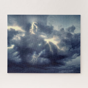 Lightning Flashes During Thunderstorm Jigsaw Puzzle