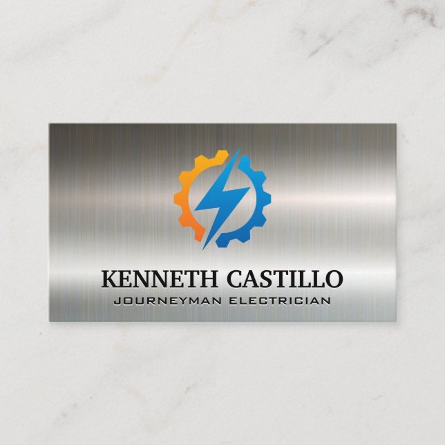 Lightning Gear Logo | Electrician  Business Card (Front)