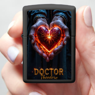 Lightning Heart Doctor Physician Gift Caregiver Zippo Lighter