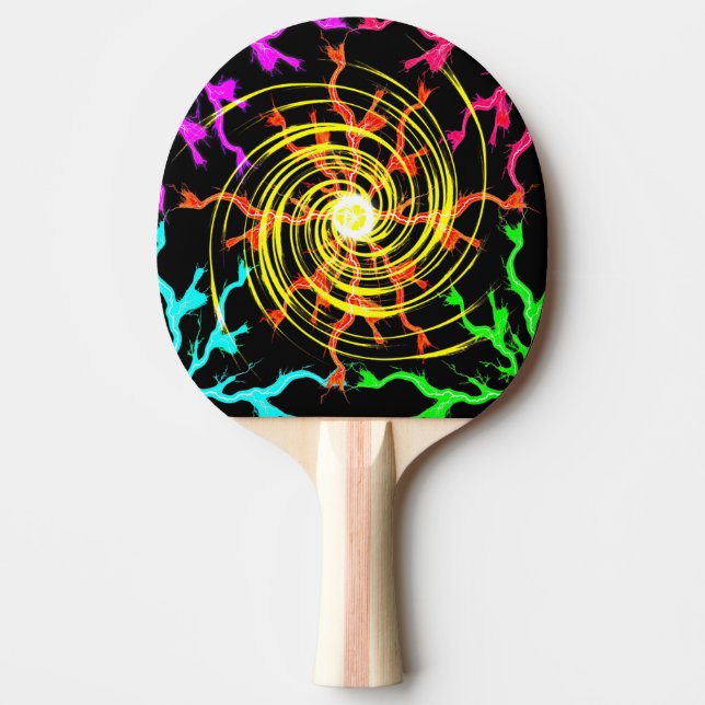 Lightning Hurricane Ping Pong Paddle (Front)