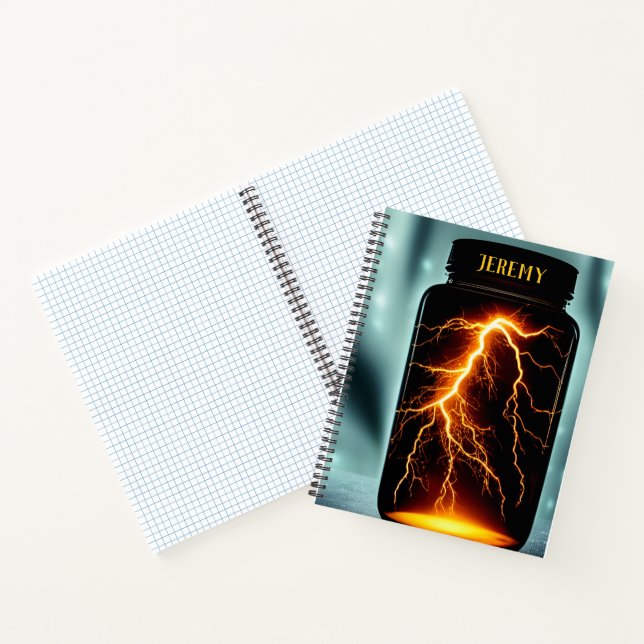 Lightning In A Bottle Digital Art Personalized Notebook (Inside)