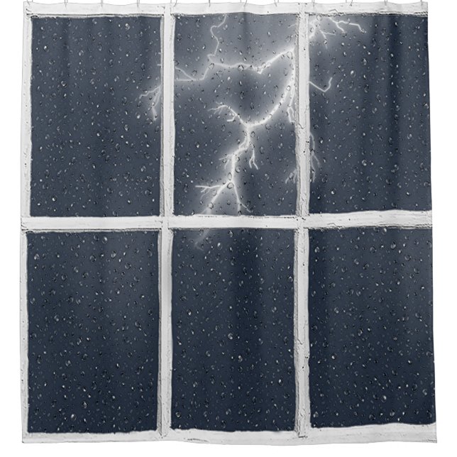 Lightning in Window  Shower Curtain (Front)