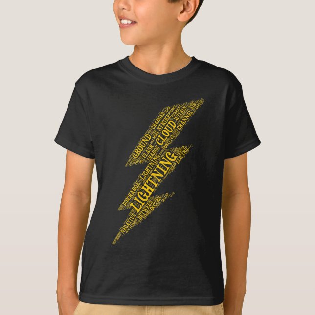 Lightning Kids Dark T-Shirt Vertical (Front)