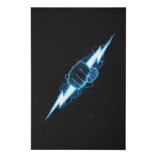 Lightning Lightning Power Electricity Faux Canvas Print