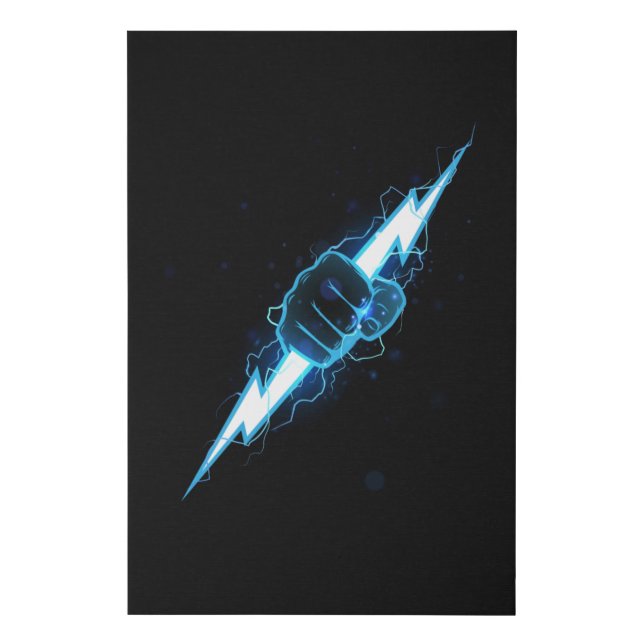 Lightning Lightning Power Electricity Faux Canvas Print (Front)