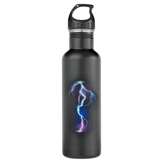 Lightning Lightning Thunderstorm Stainless Steel Water Bottle (Front)